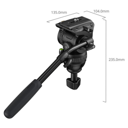 SmallRig 6553 - wytrzymała głowica video, Heavy-Duty - wymiary